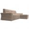 Угловой диван «Клайд», механизм дельфин, велюр, цвет бежевый