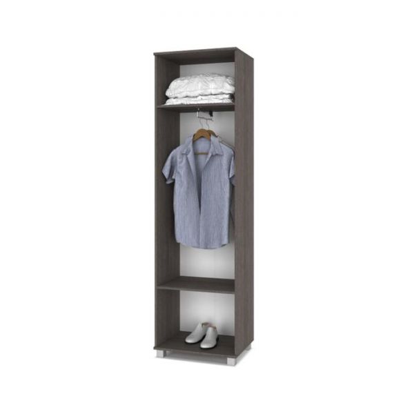 Шкаф двустворчатый с зеркалом Карина К22  600x420x2100 Анкор темный/светлый