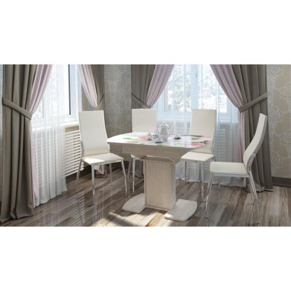 Стол «Соло», раздвижной, 1100(1450) ? 700 ? 760, стекло, цвет венге/319190186