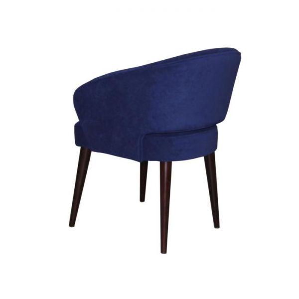 Стул мягкий Персей 600х610х760 бук, цвет покраски темный орех, ткань велюр синий