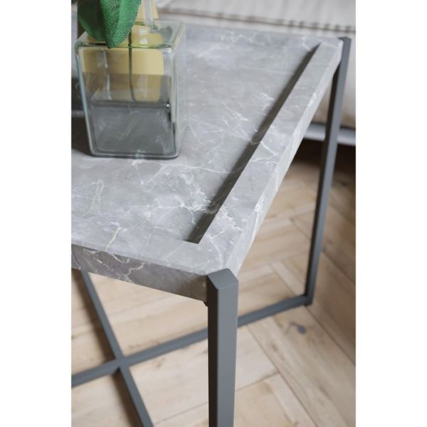 Стол журнальный «Стефан», 520 ? 520 ? 500 мм, цвет серый мрамор