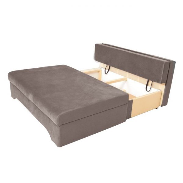 Прямой диван «Твист 3», механизм еврокнижка, велюр, цвет бежевый