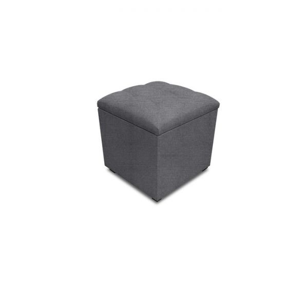 Пуф с крышкой и утяжкой, 400 ? 400 ? 420 мм,  рогожка, цвет savana plus yellow