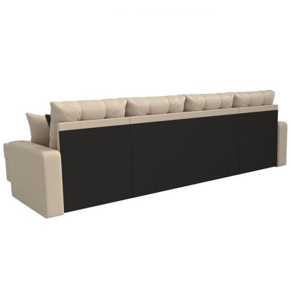 П-образный диван «Ливерпуль», механизм дельфин, экокожа, цвет бежевый