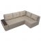 Угловой диван «Амадэус», правый угол, рогожка, цвет бежевый
