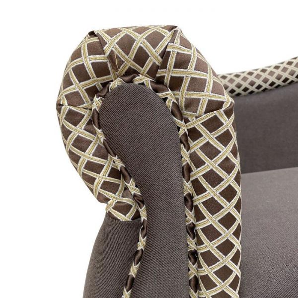 Банкетка без спинки «Лилия», цвет шегги шоколад / аделина даймонд шоколад