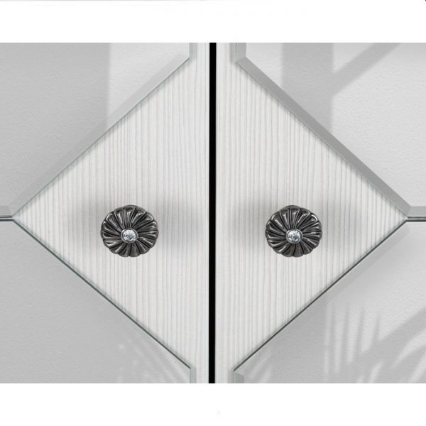 Шкаф угловой с зеркалом «Азалия 23», цвет бодега белая