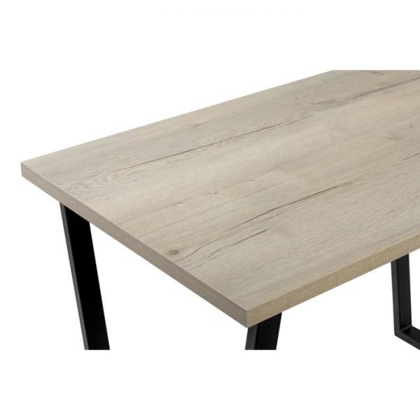 Стол АТЛАНТ-04 1100*700х750 Галифакс белый/Опора АТЛАНТ-Черный матовый