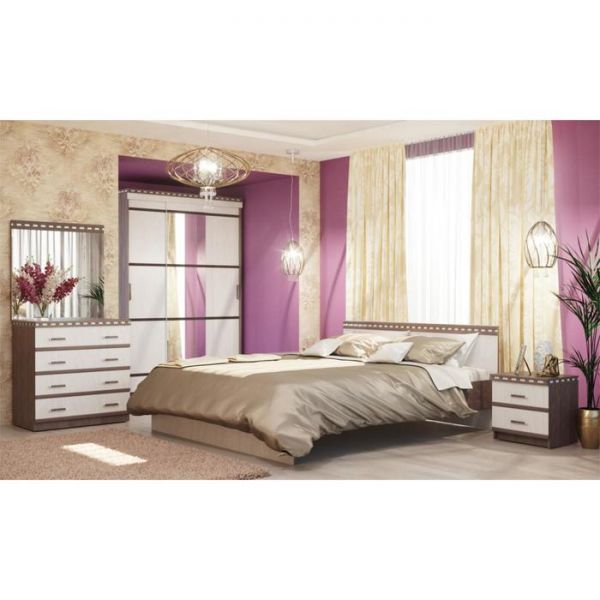 Тумба с 2-мя ящиками «Ольга 13», цвет ясень анкор тёмный / ясень анкор светлый