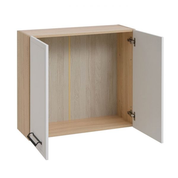 Шкаф навесной под посудосушитель Квадро 600х310х720 Дуб сонома/Нубук Милк