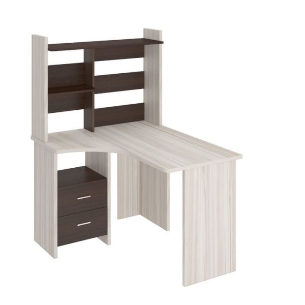 Компьютерный стол, 1000 ? 1200 ? 1520 мм, левый угол, цвет нельсон/белый