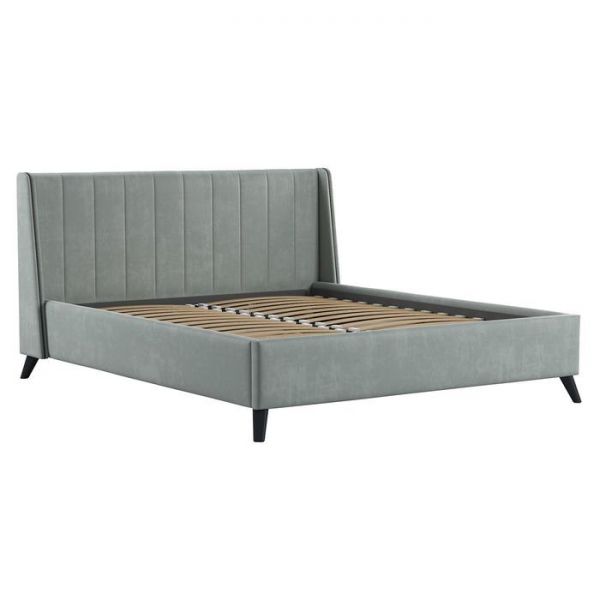 Кровать Мелисса, 1600х2000, ортопедическое осн+ПМ, Серебристо-серый