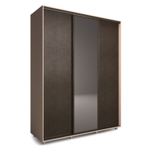 Шкаф-купе Удачный 1 зеркало 2370х600х2300 Венге Темный