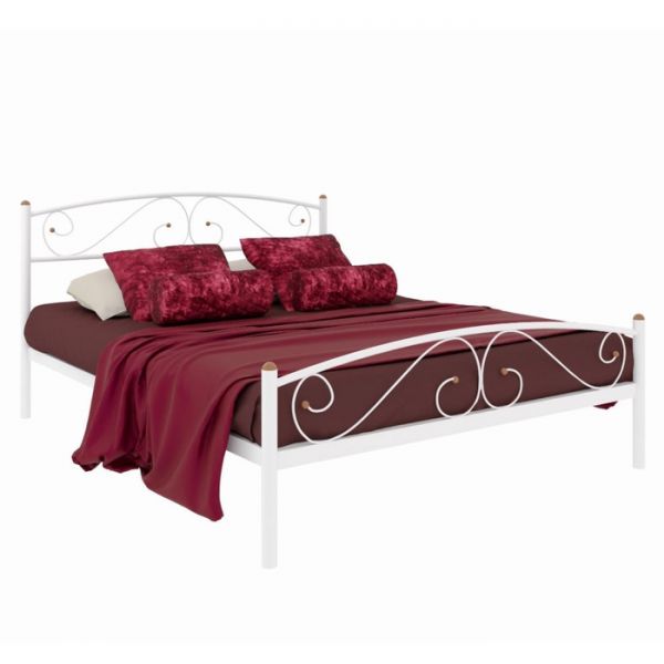Кровать «Вероника плюс», 1200 ? 1900 мм, металл, цвет белый