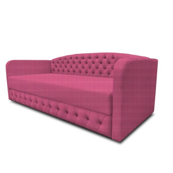 Диван-кровать с каретной стяжкой «Гарвард 2», велюр, цвет shaggy wine