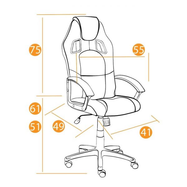 Кресло DRIVER экокожа/ткань черный/красный 36-6/08