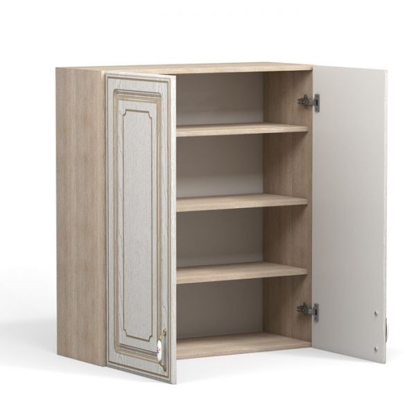 Шкаф навесной Анжелика 800х300х920 Дуб молочный/Ясень