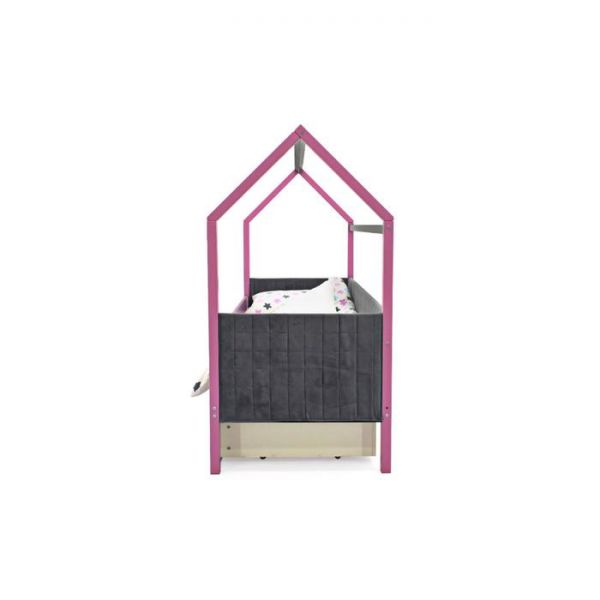 Детская кровать-домик мягкий Бельмарко  Svogen лаванда-графит