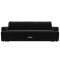 Прямой диван «Ника», механизм еврокнижка, микровельвет, цвет чёрный