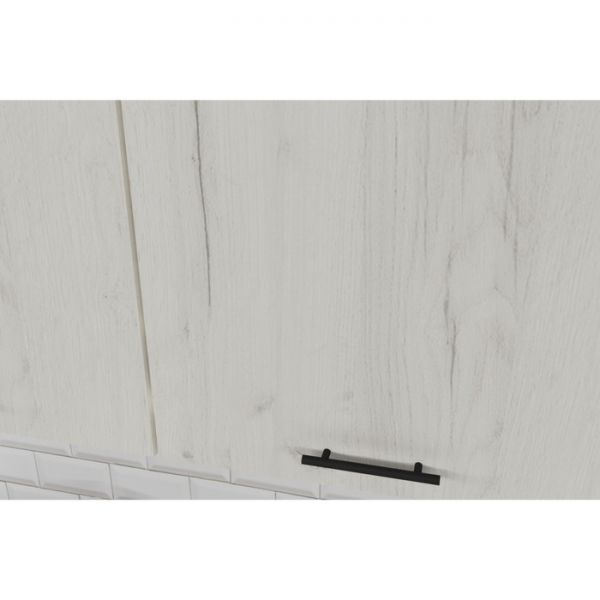 Кухонный гарнитур Сиена компакт 2200х600 Белый/Сосна/Дуб грей, бетон темный