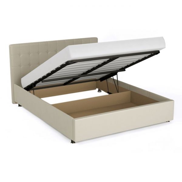Кровать «Космопорт» с ПМ, 140х200 см, ортопедическое основание, цвет бежевый