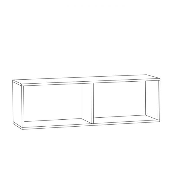 Шкаф навесной Гринвич 08.118, 1200х319х366, Орех селект каминный/Белый премиум