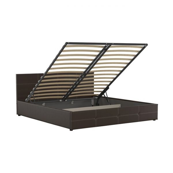 Кровать Синди, 1800х2000, ортопедическое осн+ПМ, Марика/Шоколад