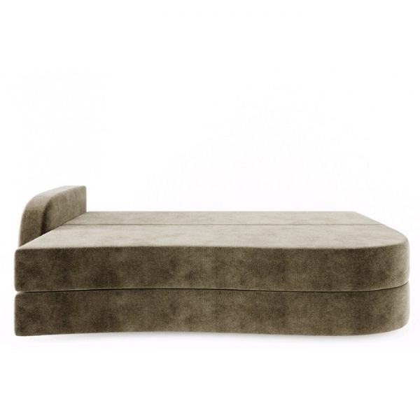 Диван прямой «Гитара», еврокнижка, ППУ, велюр, локоть левый, цвет селфи 03