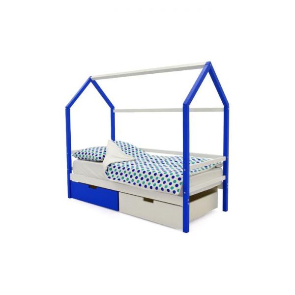 Детская кровать-домик Бельмарко Svogen сине-белый