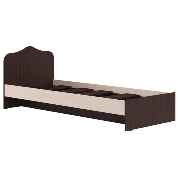 Кровать Кр-2, 800х2000, Дуб выбеленный/Венге