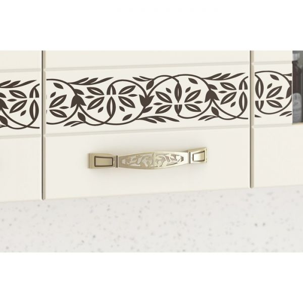 Кухонный гарнитур Мечта 2000х600 белый/крем глянец/капучино