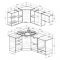 Кухонный гарнитур Евгения оптима 4 1400*2000 мм