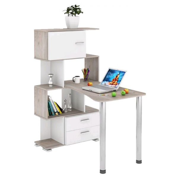 Стол-стеллаж «СЛ-5-4СТ-2», с ящиками, 750 ? 1182 ? 1395 мм, цвет карамель/венге/карамель