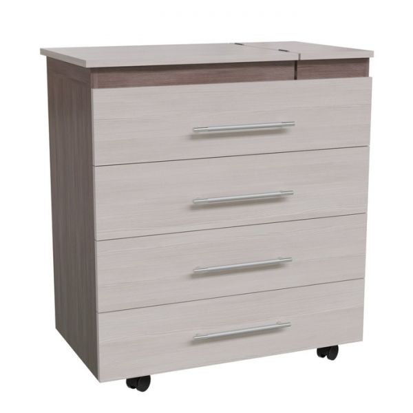 Комод с гладильной доской 750 (1 685) ? 425 ? 840 (905) мм, бодега тёмный/светлый