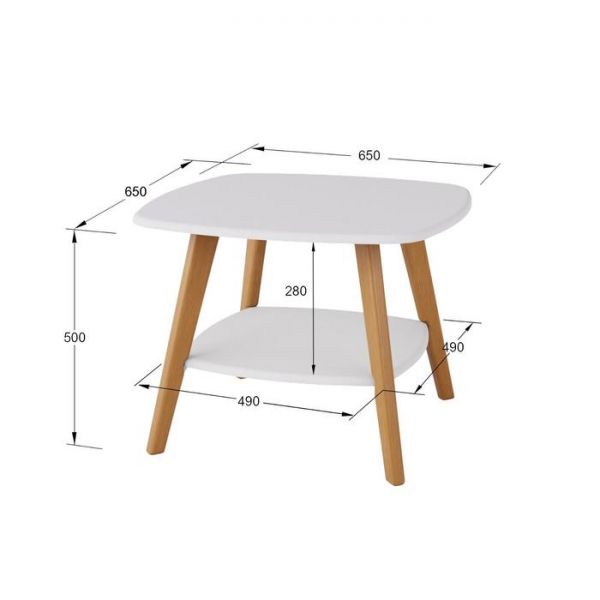 Стол журнальный «Хадсон», 650 ? 650 ? 500 мм, цвет дуб сонома