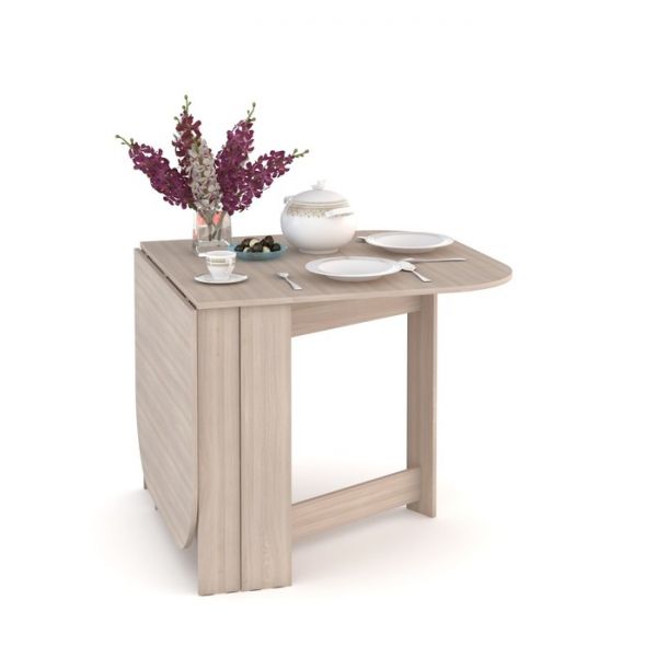 Стол-тумба полукруглый,ясень шимо светлый