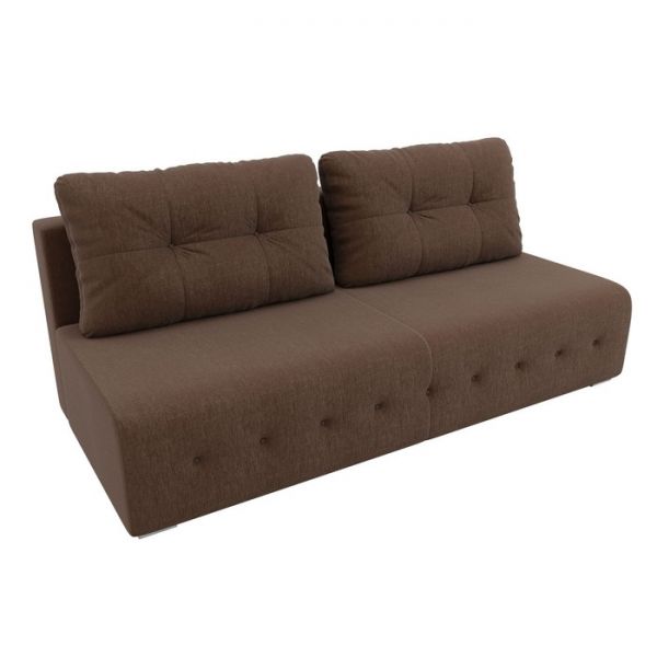 Прямой диван «Лондон», механизм еврокнижка, рогожка, цвет коричневый