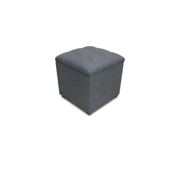 Пуф с крышкой и утяжкой, 400 ? 400 ? 420 мм,  рогожка, цвет savana plus yellow