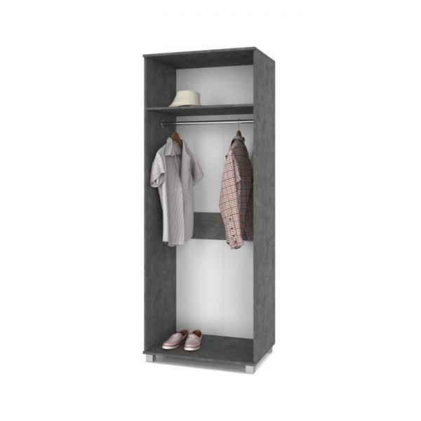 Шкаф Ева Е21 520х800х2100 двухстворчатый Камень темный/дуб ирландский