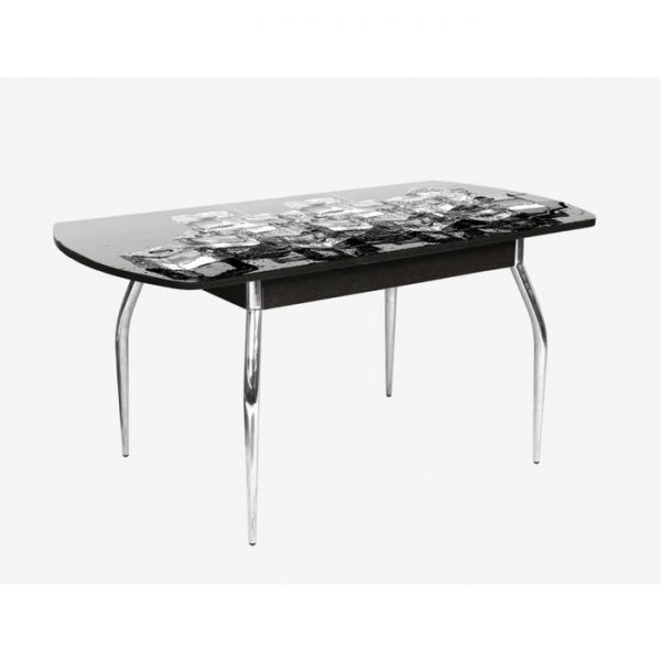 Стол раздвижной «Грация 2», 1200(1550) ? 800 ? 750 мм, глянец, хром, цвет венге/183736490