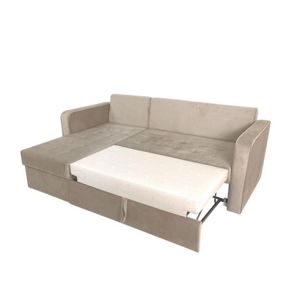 Угловой диван «Фаворит», механизм дельфин, цвет бинго бежевый