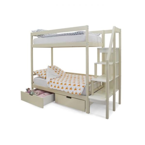Детская двухъярусная кровать Бельмарко Svogen бежевый