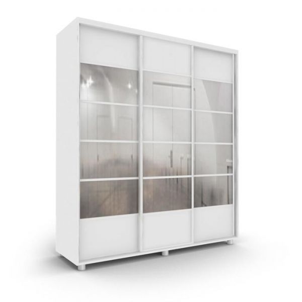 Шкаф-купе Стильный зелкало+ЛДСП Белый 2100х600х2300