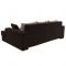 Угловой диван «Мэдисон», механизм еврокнижка, микровельвет, цвет коричневый