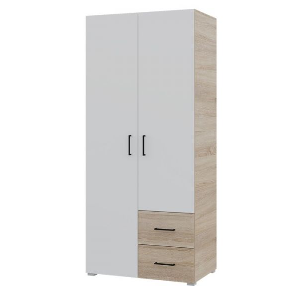 Шкаф Victor, 2 створчатый, с ящиками, цвет белый