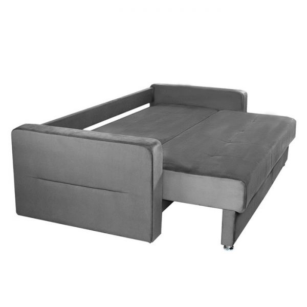 Прямой диван «Ливерпуль 3», еврокнижка, блок независимых пружин, велюр, цвет бежевый