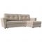 Угловой диван «Амстердам лайт», еврокнижка, правый угол, рогожка, цвет бежевый