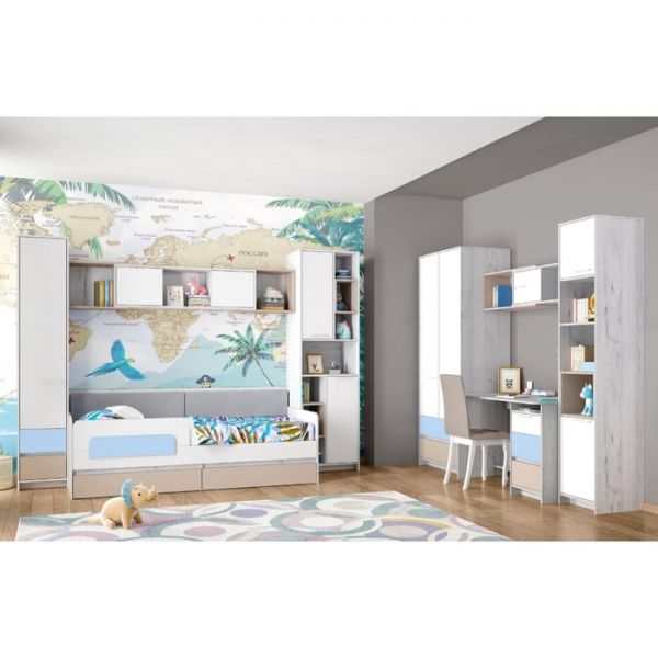 Стеллаж «Зефир № 5.4», 600 ? 436 ? 2100 мм, цвет дуб эльза / мокко