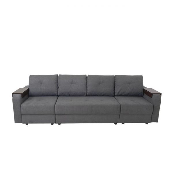 Диван-трансформер «Леон 1», механизм еврокнижка, ППУ, цвет коричневый