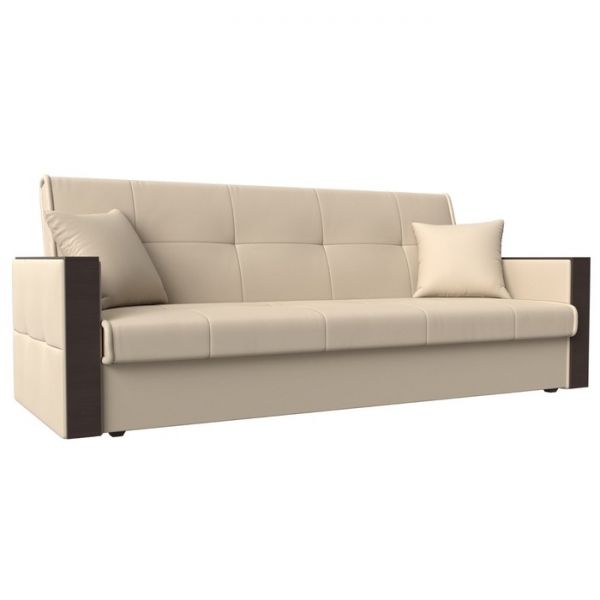 Прямой диван-книжка «Валенсия», механизм книжка, рогожка, цвет бежевый